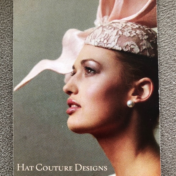 Handmade vintage-inspired raspberry fascinator hat, made in Ireland - Picture 4 of 5